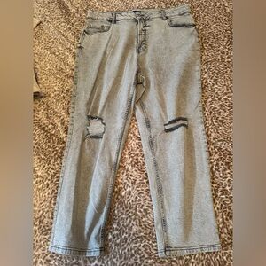 George High Rise Women's Jeans in Light Gray